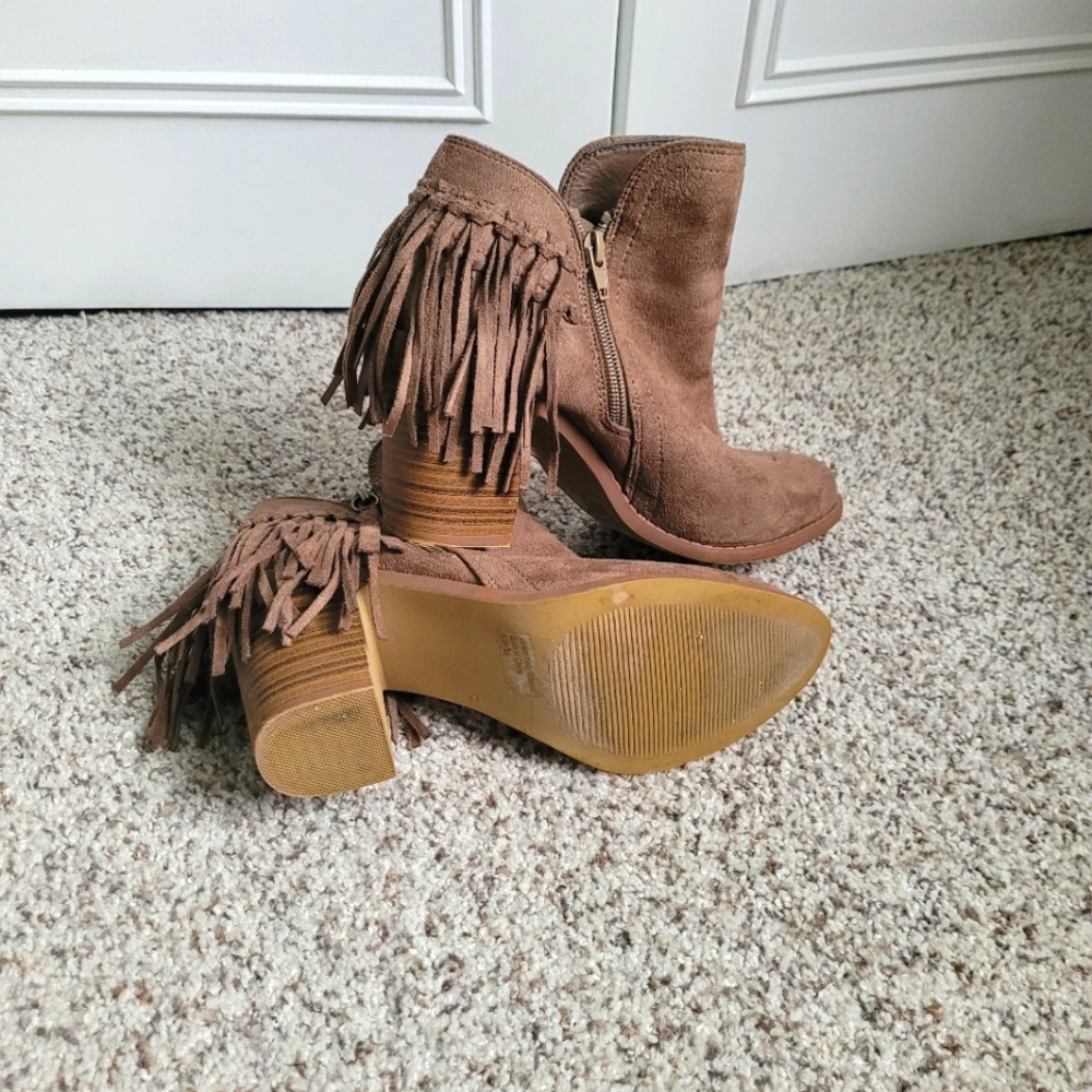 Tan ankle boots